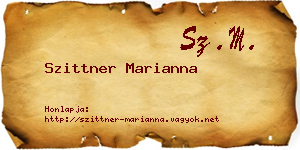 Szittner Marianna névjegykártya