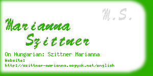 marianna szittner business card